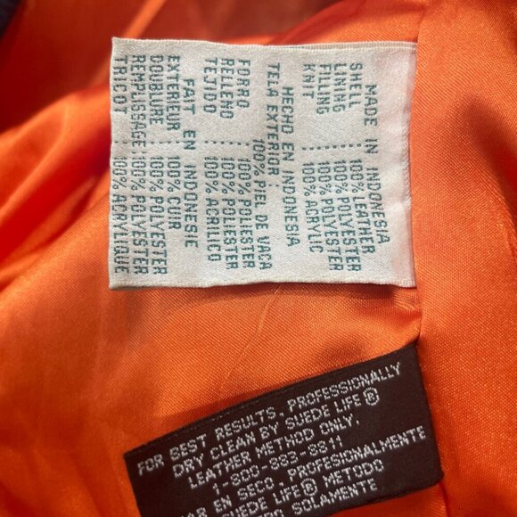 Y2K 90’s NFL MIAMI DOLPHINS MOTO JACKET Sz XL BLACK/ TEAL ORANGE RETRO FOOTBALL - Picture 9 of 16